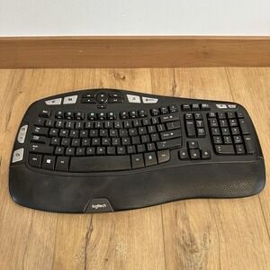 Logitech K350 (Y-R0053) Wireless Comfort Wave Ergonomics Keyboard TESTED NO USB